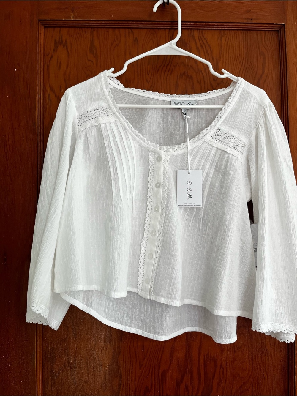 Jessica Simpson White Button Front Blouse